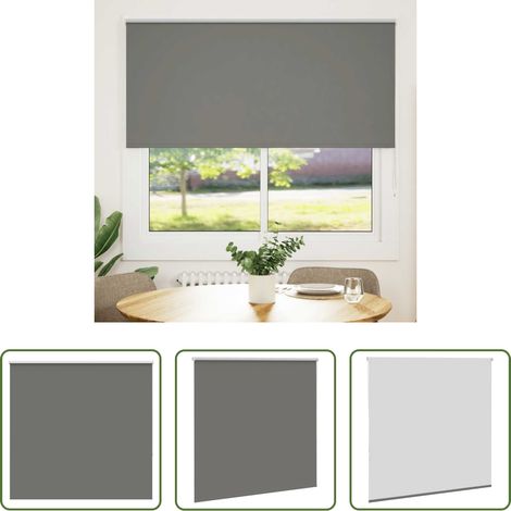 Fensterrollos -  Verdunkelungsrollo Grau 165x130cm Stoffbreite 161,6cm Polyester (1/5)