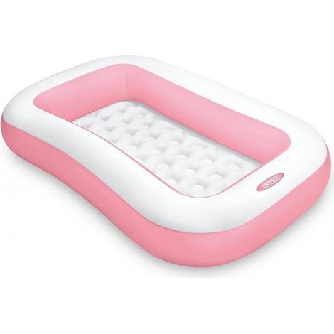 Trade Shop - Piscina Gonfiabile Per Bambini Rettangolare Baby 166 X 100 X 25cm Giardino 58423 - (1/2)