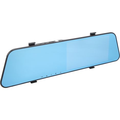 Caméra embarquée 5,5 pouces double objectif, enregistreur vidéo Full HD 1080P, écran tactile grand format, détection de mouvement, dashcam avec carte mémoire 16 Go (1/5)