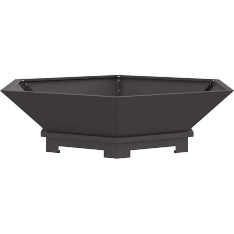 Maison Exclusive - Focolare Nero 100 x 100 x 28 cm Acciaio