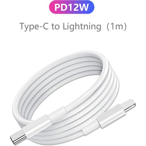 Chargeur rapide PD20W, interface Type-C, adaptateur de vitesse européen adapté à la tête de charge iPhone 12 13Câble PD1 mètre (1/5)
