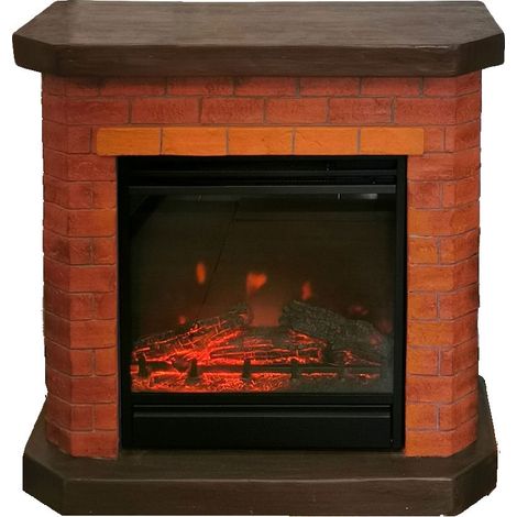 GMR Camino Elettrico Bricchetto Effetto Mattoni e Legno - 65x28x65 cm (1/3)