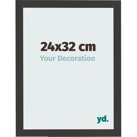yd. - Cadre photo 24x32 - Noir Grain de Bois - MDF - Bologna (1/5)