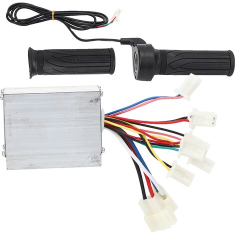Contrôleur de vélo électrique 24 V 250 W à balais et poignée d'accélérateur universelle à pouce longue (accessoires) (1/5)