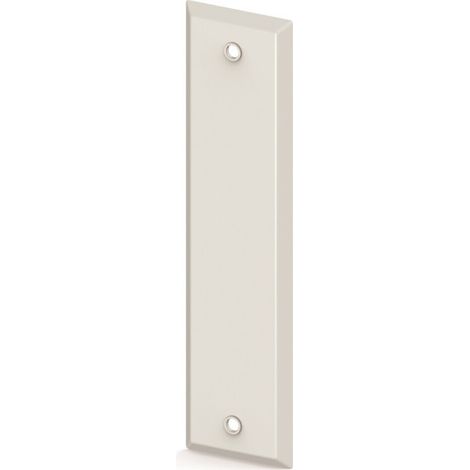Standard-Metall-Deckplatte, weiß, ohne Gurtaustrittsöffnung (1/2)
