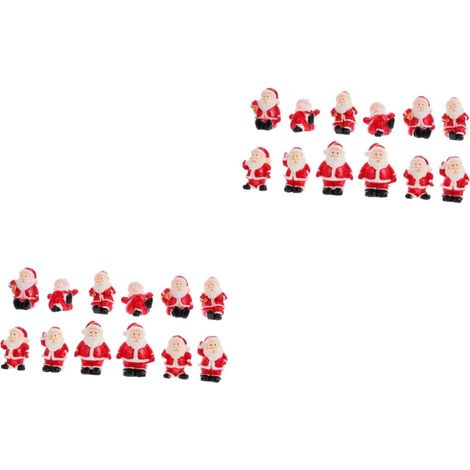 Pièces Micro Ornements De Noël Figurines Miniatures De Noël Décoration De Jardin Féerique De Boules à Neige De Mini Figurines De Maison De Poupée Résine De Bébé (1/5)