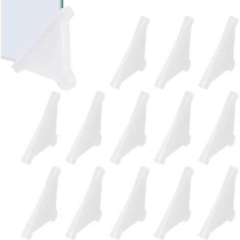 60 protège-coins pour meubles, 68x5 mm, bois/plastique, blanc (1/5)