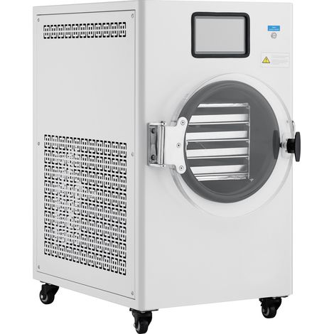 Mophorn Liofilizador al vacío, capacidad de 8.8-13.2 lb/lote, bandejas de 4 capas, temporizador y control de temperatura ajustables, para frutas, verduras y carne, color blanco