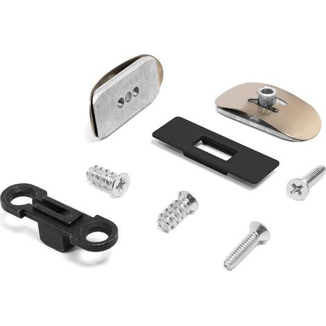 herrajes slimwinch. acero y plástico. puertas descendentes. cierre suave. montaje oculto. espesor 18mm - effegi brevetti acabado negro tipo herraje embutir