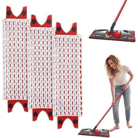 3 Pièces Serpillere Recharge pour Vileda Balai Microfibre Kit, pour Vileda Ultramax Mop/UltraMax Plus/Easy Wring UltraMax Absorbante Recharge (1/4)