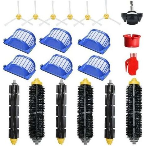 Accessoires kit pour iRobot Roomba 600 série 671 692 694 697 698 650 651 660 690 Rouleau de filtre à brosse balai Pièces de rechange (1/5)