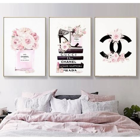 Peinture sur toile avec parfum de fleur, affiche de maquillage, tableau d'art mural imprimé, décor de chambre moderne 3040cm