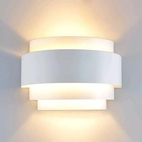 Applique a LED per interni, faretti moderni bianchi per soggiorno, camera da letto, corridoio, luce bianca calda (lampadina non inclusa) [Classe di efficienza energetica A++]