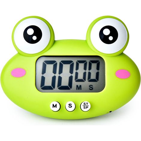 Minuteur électronique grenouille, animal de dessin animé, problème d'étudiant, gestionnaire de temps, minuteur de four (1/2)