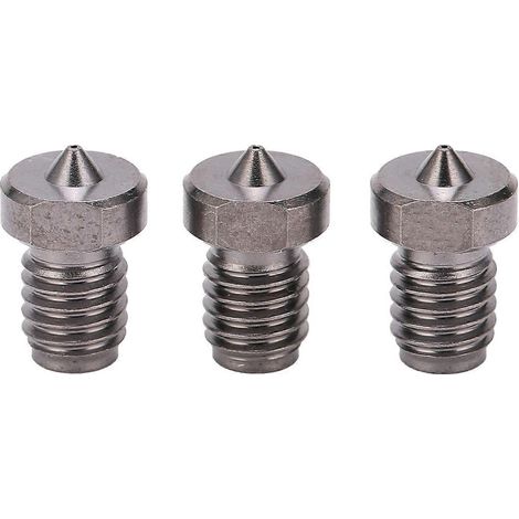 Lot de 3 buses pour imprimante 3D TT3D en acier trempé de 1,75 mm, dureté 50 °C, accessoires 0,4 mm