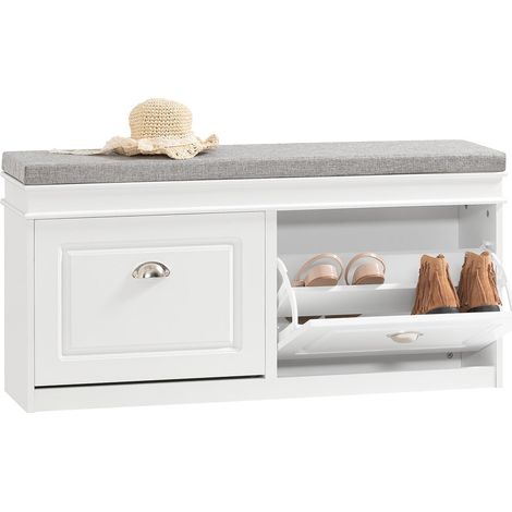 [JAMAIS UTILISE] SoBuy SoBuy FSR64-W Armoire à chaussures Compartiment à chaussures Support à chaussures Banc pour s'asseoir