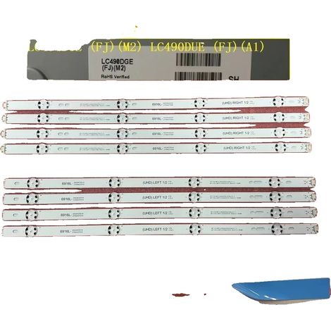 LED-Hintergrundbeleuchtungsstreifen, Länge 977mm, Aluminium-Material, Kompatibel mit LC490DGE(FJ)(M2), Kompatibel mit LC490DUE(FJ)(A1), Dimmbar (1/5)