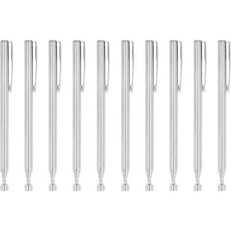 10 Pièces Outil Magnétique Télescopique en Acier Inoxydable avec Clip de Poche (1/5)