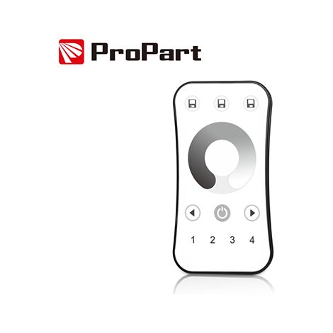 Telecomando RF 1 Canale - 4 Zone, Bianco, con Touch Wheel