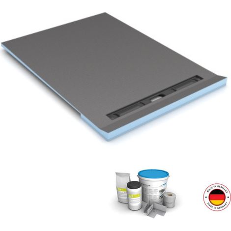 Receveur à carreler 120 x 120 cm Wedi RioLigno, pour plancher en bois + kit d'étanchéité