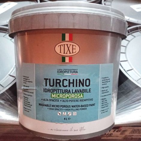 Idropittura lavabile microporosa Tixe Turchino bianca lt. 4 (1/5)