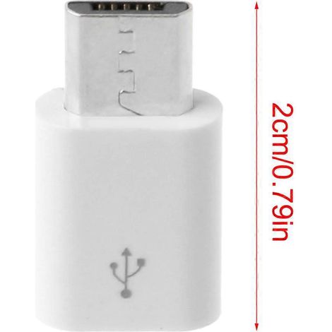 Weißer kurzer USB 3.1 Typ C-Buchse auf Micro-USB-Stecker-Adapterstecker (1/5)