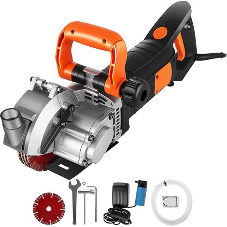 Mophorn Máquina de Ranurado de Pared 360°, 4800 W 220 V 6000 r/min Ranuradora de Pared Electrica, Diámetro de Hoja de Sierra 133 mm Rozadora Ranuradora para Cortar Hormigón, Mármol, Granito, Ladrillos (1/5)