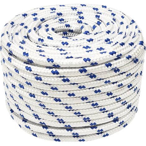 Corde de bateau, Corde de Chanvre, pour la Décoration, le Bricolage, le Jardinage Blanc 14 mm 100 m Polypropylène OIB8590E (1/5)