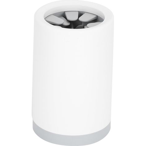 Nettoyeur de pattes pivotant pour animaux de compagnie, chats et chiens, en silicone souple ABS gris. (1/5)