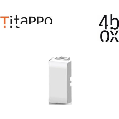 Titappo-Falso Polo Con Stripper Per Bticino Matix Bianca ( 4 BOX cod. 4B.AM.TT )