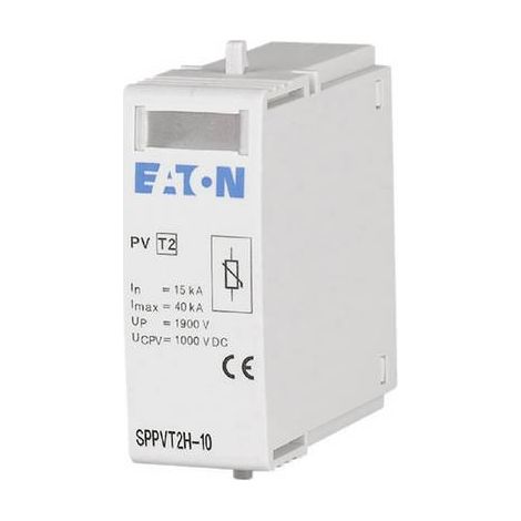 Cartouche pour parafoudres débrochable 600V DC 1p 000176091 EATON SPPVT2-06 (1/2)
