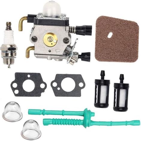 Carburateur C1Q S97 avec filtre à air et kit de durites d'essence pour débroussailleuses Stihl FS38, FS45, FS46, FS55 et moteur combiné KM55 (1/5)