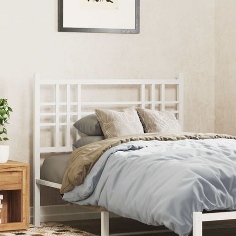 Tête de lit métal-Panneau de lit-Accessoire de Lit blanc 100 cm 909614 (1/5)