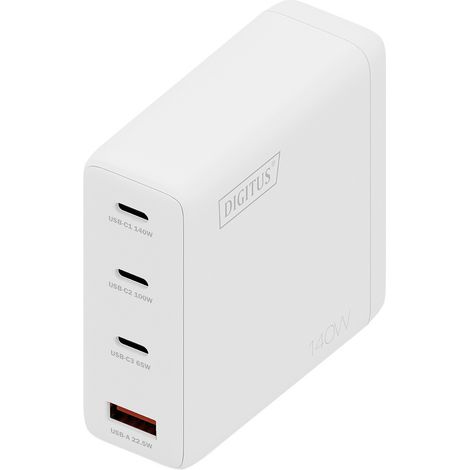 Digitus DA-10305 USB Ladegerät 140 W 1x USB-A, 3x USB-C®  Weiß