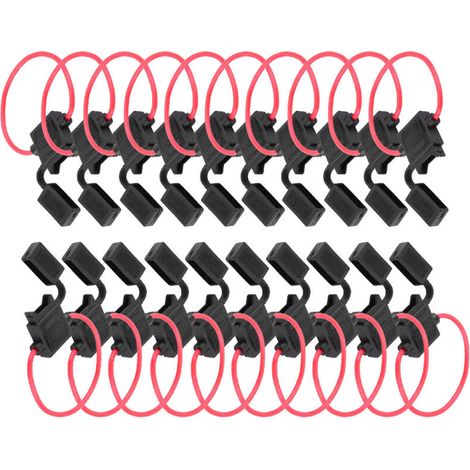 20 piezas de portafusibles en línea para automóviles de 12 V, calibre 16 (AWG), para fusibles de cuchilla (1/5)