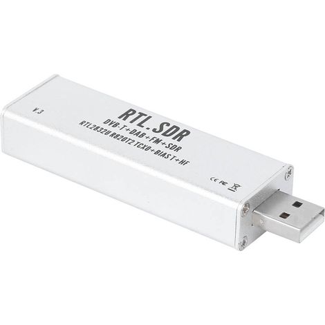 Récepteur RTL-SDR à bande complète, système de communication radio 0,1 MHz - 1,7 GHz pour XP / Win10 / Android (1/5)