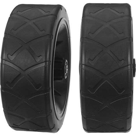 2 Pièces Roues de Rechange pour Chariot de Camping Pliable Noir en Caoutchouc Léger, Accessoires pour Camping et Voyages en Famille (1/5)