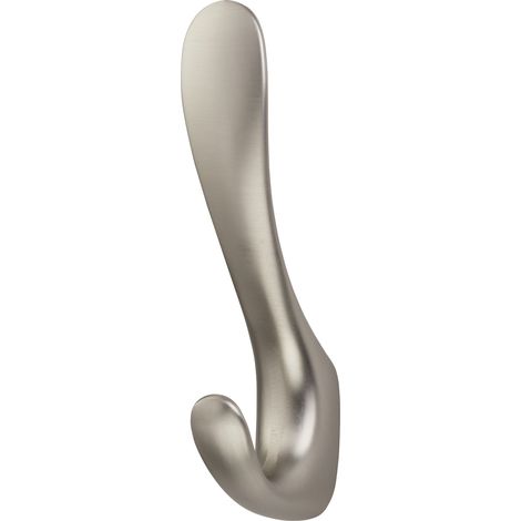 Garderobenhaken NANO Höhe 120 mm x Breite 22 mm Edelstahloptik aus Zinkdruckguss (1/4)