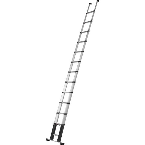 Telesteps – Échelle télescopique 4.10m avec barre stabilisatrice – Design triangulaire pour rigidité – Angle d’inclinaison 75° – Sécurité optimale - TEL-72241