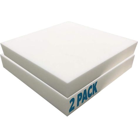 Lot de 2 Coussins de Chaise carrés en Mousse Haute densité 5,1 x 50,8 x 50,8 cm pour chaises de Salle à Manger, Coussin de siège de Fauteuil Roulant (1/5)