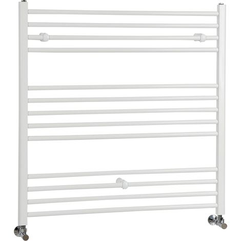 Hudson Reed – Sèche-serviettes eau chaude plat 100 cm x 100 cm – Acier blanc – Puissance 829W – Design moderne pour salle de bain