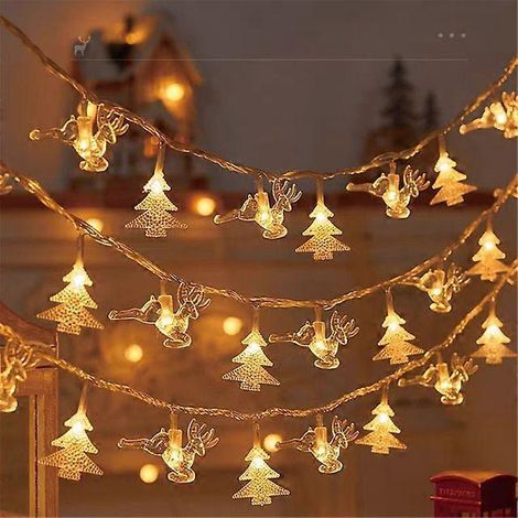 Guirlande lumineuse LED flocons de neige pour sapin de Noël, décoration de Noël pour la maison, sapin de Noël, sapin de Noël, 3 m, 20 LED (1/5)