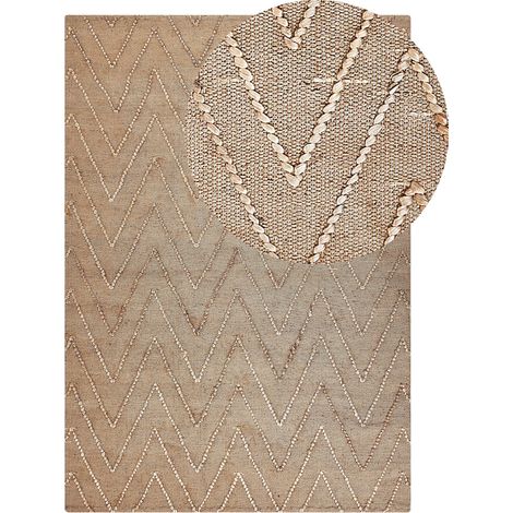Teppich DADAY Beige 140 x 200 cm Jute