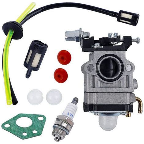 Carburateur débroussailleuse 52cc 49cc 43cc carburateur Kit de carburateur avec Tube d\\'étanchéité, bougie d\\'allumage et filtre à carburant,OUYLAF (1/4)