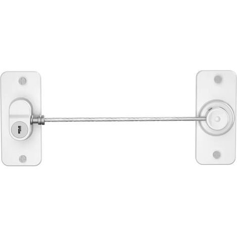 Lot de 2 verrous de fenêtre pour fenêtres , entrebâilleurs de fenêtre pour sécurité des enfants avec vis et clés，cadeaux de Noël，Blanc