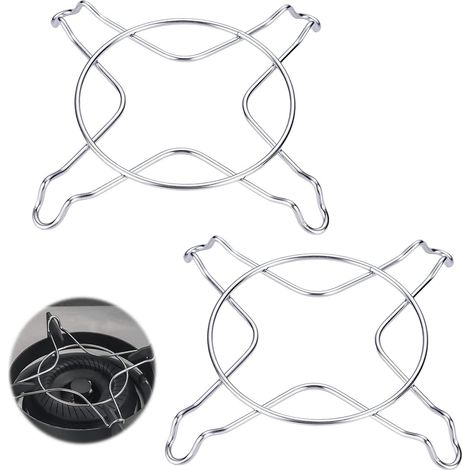 Lot de deux anneaux de cuisson pour gazinière et camping support pour wok et poêle résistant à la chaleur accessoire de cuisine polyvalent