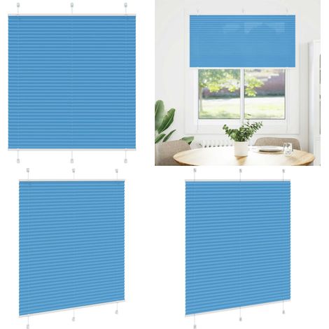 vidaXL Plissee Blau 120x100 cm Stoffbreite 119,4 cm Polyester (1/5)