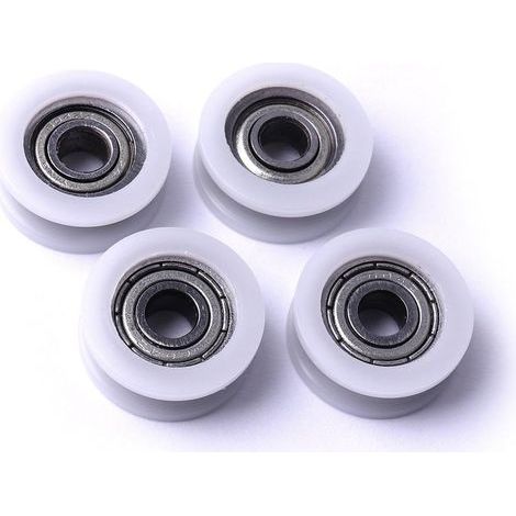 roulettes rainurées en nylon, pour poteaux d'angle de portail coulissant, tiroirs, 23,9 x 5,9 (1/4)