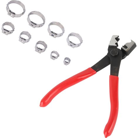 Lot de 80 colliers à oreille unique en acier inoxydable avec pince à serrer et boîte de rangement (1/5)