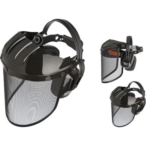 Visiera protettiva da lavoro con cuffie integrate Climax 10-Forestal
